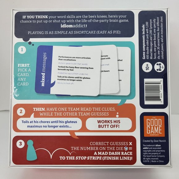 New Idiom Addict Idiomaddict Board Game Sealed The Good Game Company Word Game - Picture 2 of 9